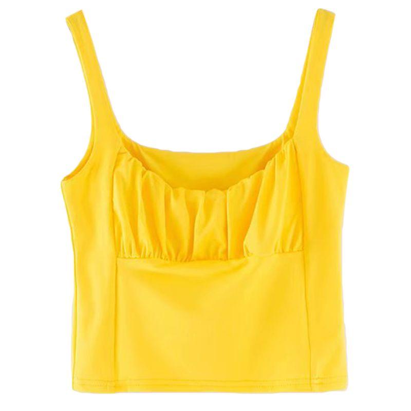 Women Sexy Sleeveless Camis Crop Top Low Cut Square Neck Candy Color Ruched Vest 28GB, Cb
Women Sexy Sleeveless Camis Crop Top Low Cut Square Neck Candy Color Ruched Vest 28GB, Cb