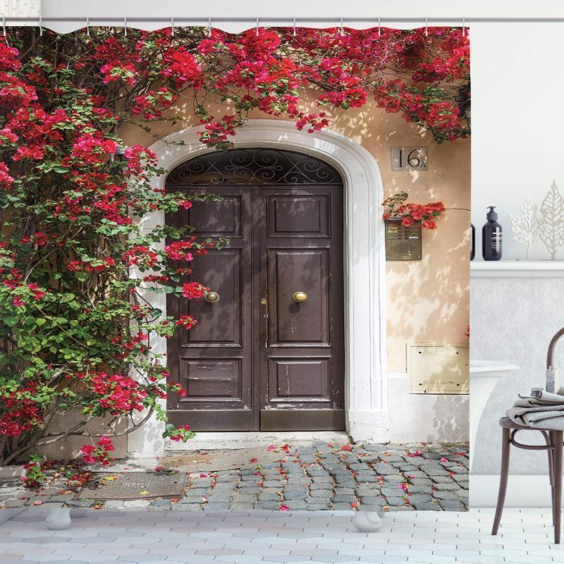 Moroccan Shower Curtain Old Wooden Door Surrounded by Flowers European Medieval Entrance Italy Polyester Fabric Bathroom Decor1
Moroccan Shower Curtain Old Wooden Door Surrounded by Flowers European Medieval Entrance Italy Polyester Fabric Bathroom Decor1