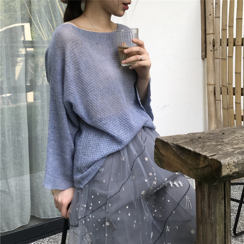 2021 New Super Fairy Round Collar Loose Mesh Q9G0, Purple 
2021 New Super Fairy Round Collar Loose Mesh Q9G0, Purple