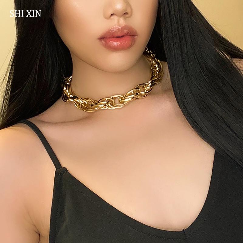 SHIXIN Chunky Cross Chain on Neck Necklace Gold/Silver Color Hip Hop Egirl Short Choker Necklace Colar for Women Fashion Collier
SHIXIN Chunky Cross Chain on Neck Necklace Gold/Silver Color Hip Hop Egirl Short Choker Necklace Colar for Women Fashion Collier