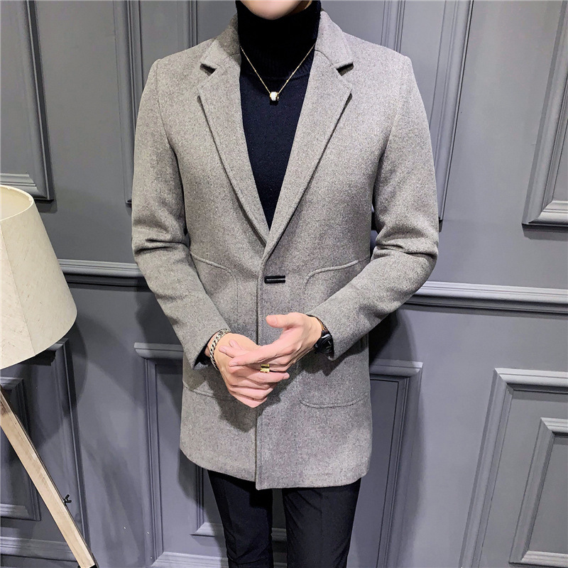 Fall / winter 2020 new men's woollen coat Korean version slim medium length casual windbreaker men's coat for men, See chart
Fall / winter 2020 new men's woollen coat Korean version slim medium length casual windbreaker men's coat for men, See chart