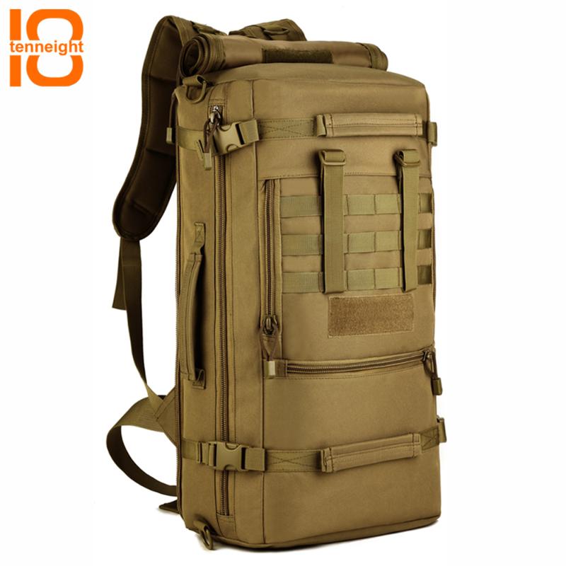 TENNEIGHT 50L Tactical Backpack Nylon outdoor Camping Bags Men's sports climbing hunting Backpack Travel, Black 
TENNEIGHT 50L Tactical Backpack Nylon outdoor Camping Bags Men's sports climbing hunting Backpack Travel, Black