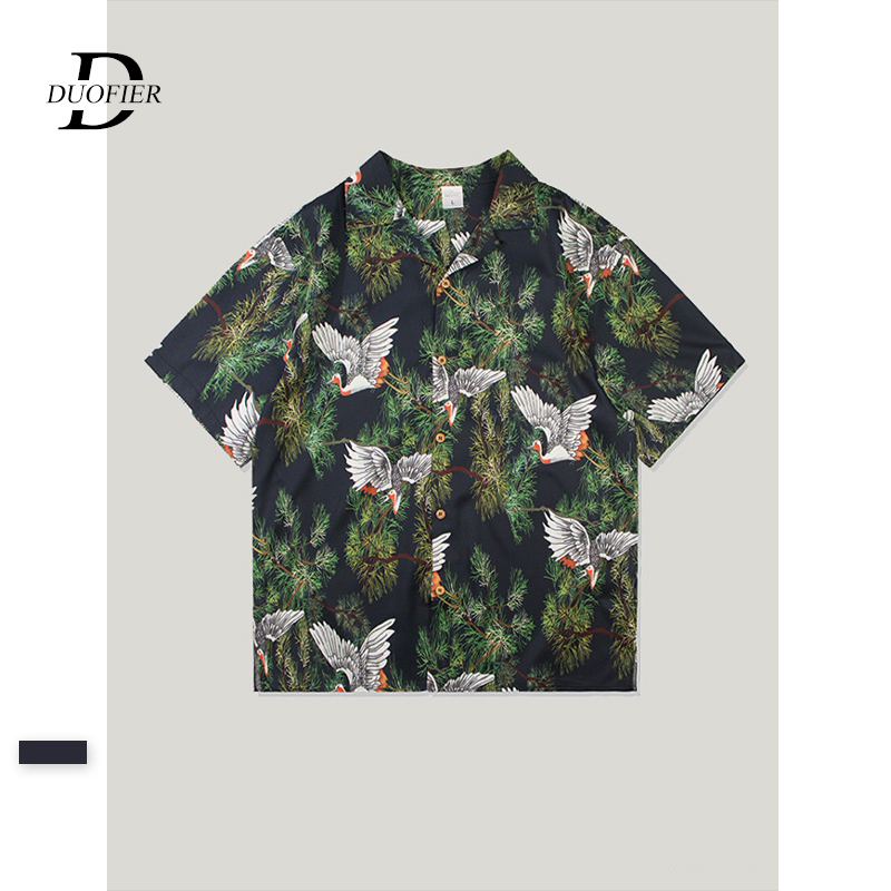 Men Casual Shirts Short Sleeve 2019 Summer Retro White Crane Printed Loose Male Beach Shirt New Style Hawaiian Floral Shirts, Xn6007
Men Casual Shirts Short Sleeve 2019 Summer Retro White Crane Printed Loose Male Beach Shirt New Style Hawaiian Floral Shirts, Xn6007