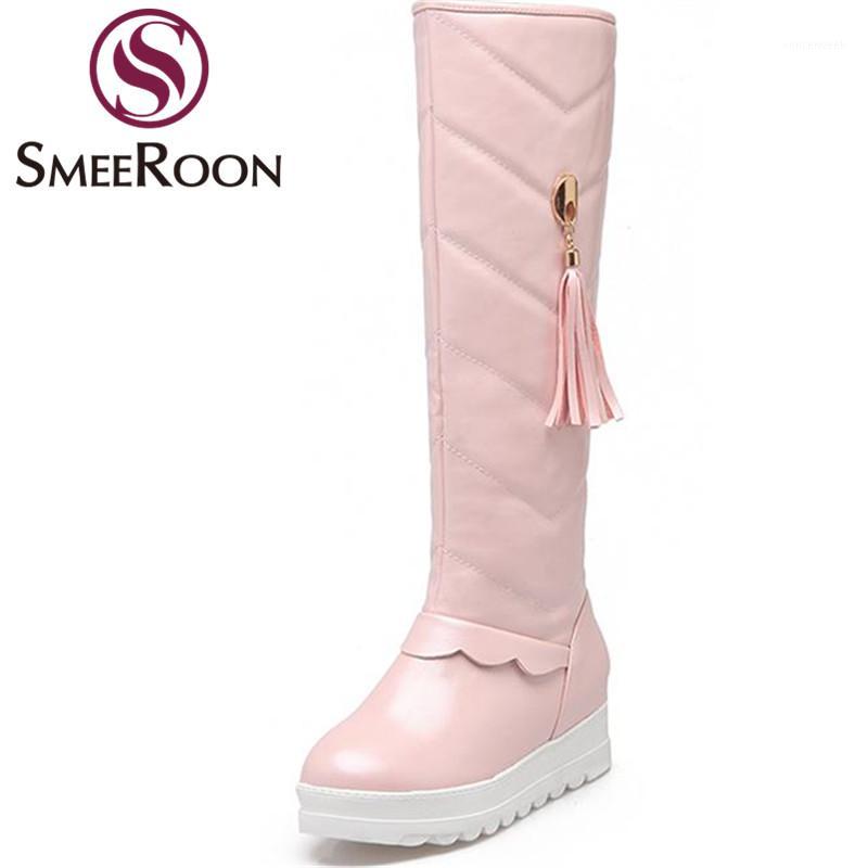 Smeeroon fashion fringe knee high boots for women round toe boots sweet solid color warm winter snow party shoes woman1, Black
Smeeroon fashion fringe knee high boots for women round toe boots sweet solid color warm winter snow party shoes woman1, Black