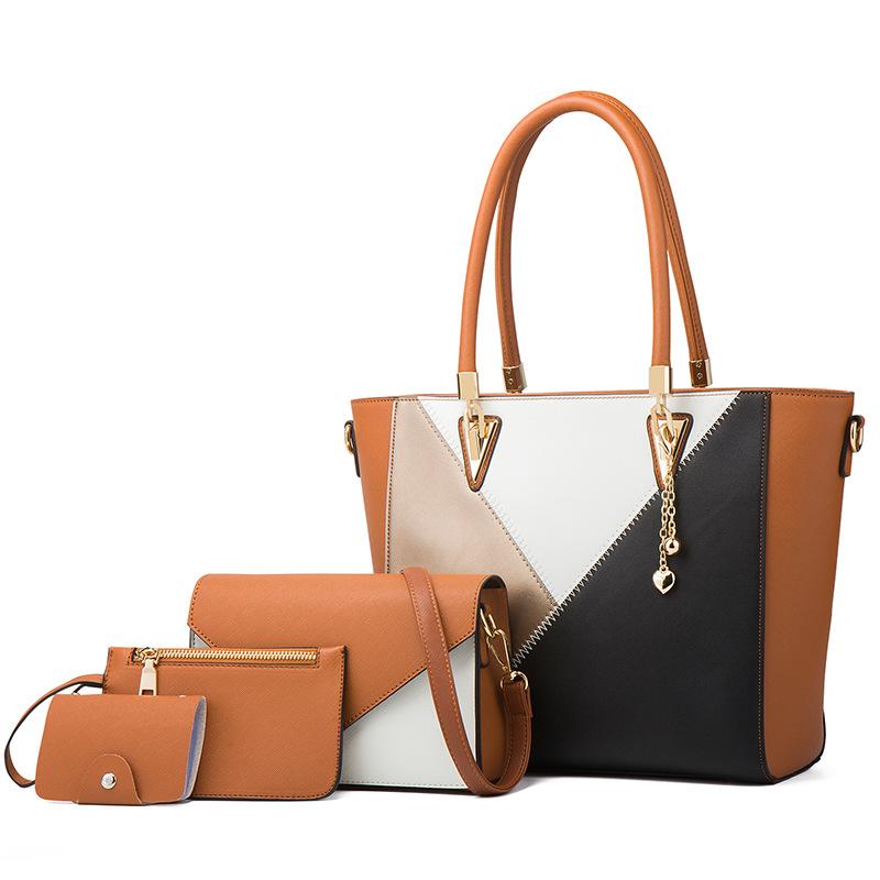 4Pcs/Set Bag Set For Women Patchwork Color PU Leather Bucket Shoulder Handbag Zipper Coin Card Wallet Purse Crossbody Bag Sets, Black
4Pcs/Set Bag Set For Women Patchwork Color PU Leather Bucket Shoulder Handbag Zipper Coin Card Wallet Purse Crossbody Bag Sets, Black