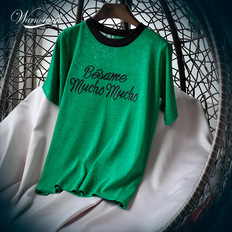 Korean Cute Letter Tee shirt femme Hipster Harajuku Lurex Womens Clothing Kawaii Ladies short sleeve T Shirt Women Tops B-052 Y200722, White
Korean Cute Letter Tee shirt femme Hipster Harajuku Lurex Womens Clothing Kawaii Ladies short sleeve T Shirt Women Tops B-052 Y200722, White