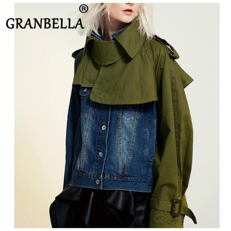 New Arrival Stylish Denim Patchwork Jacket Long Sleeve Women' Autumn Coat Fashion Stand Collar Short Jackts Outwear, Khaki
New Arrival Stylish Denim Patchwork Jacket Long Sleeve Women' Autumn Coat Fashion Stand Collar Short Jackts Outwear, Khaki