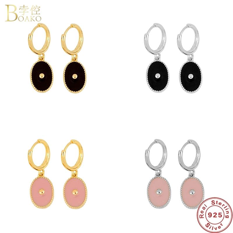 Boako 925 Sterling Silver Hoop Earring Egg-shaped Drop-Oil Disc Round Pendent Earrings For Women Loop Ohrringe Pendiente Jewelry
Boako 925 Sterling Silver Hoop Earring Egg-shaped Drop-Oil Disc Round Pendent Earrings For Women Loop Ohrringe Pendiente Jewelry