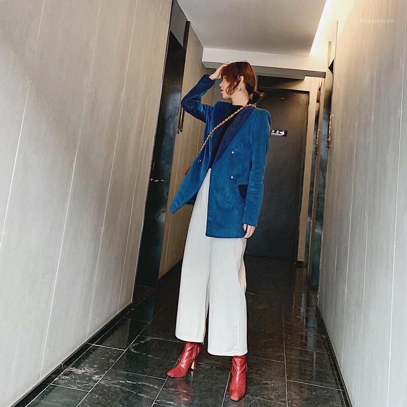 Women' Double-breasted Corduroy suit jacket elegant Women' blazers jackets Office lady work suit Corduroy long blazer feminino1, Blue
Women' Double-breasted Corduroy suit jacket elegant Women' blazers jackets Office lady work suit Corduroy long blazer feminino1, Blue