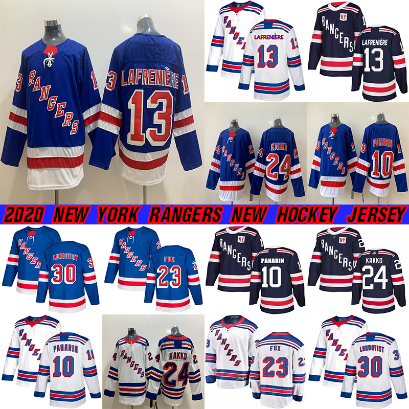 New York Rangers Jerseys 13 Alexis Lafreniere 10 Artemi Panarin 24 Kaapo Kakko 30 Henrik Lundqvist 23 Adam Fox Hockey Jersey, Navy blue
New York Rangers Jerseys 13 Alexis Lafreniere 10 Artemi Panarin 24 Kaapo Kakko 30 Henrik Lundqvist 23 Adam Fox Hockey Jersey, Navy blue