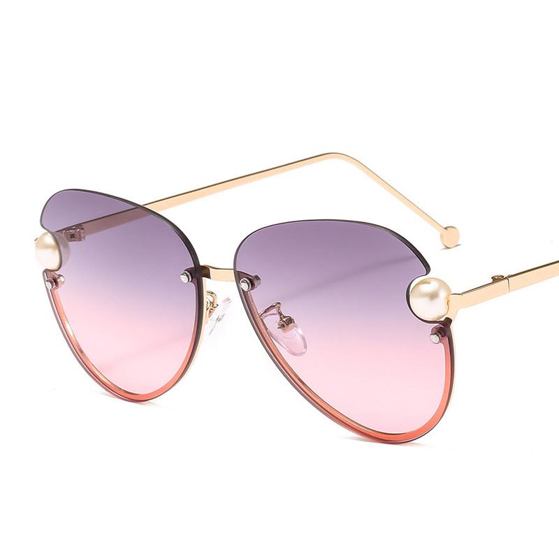 New Metal Pearl Sunglasses Ladies Half-frame Sunglasses European and American Decorative Color Glasses Fashion Trend
New Metal Pearl Sunglasses Ladies Half-frame Sunglasses European and American Decorative Color Glasses Fashion Trend
