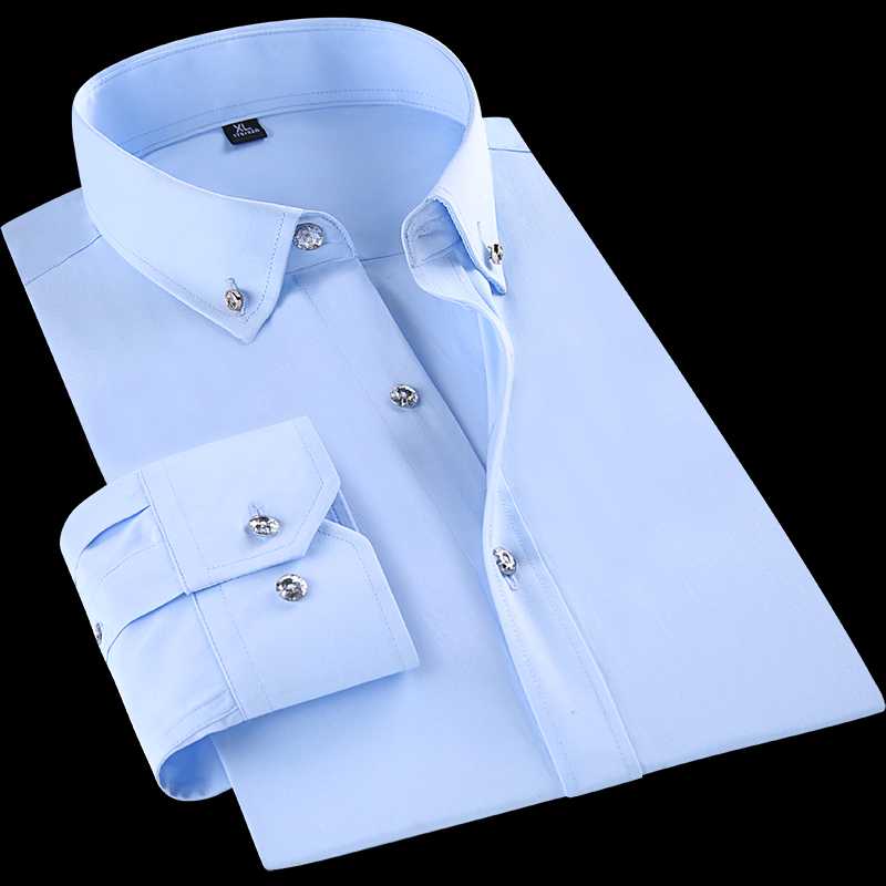 Mens Dress Shirt Long Sleeve Fashion Business Diamond Buttons Formal Slim Fit Office Working PAOLO SIRUM, Black
Mens Dress Shirt Long Sleeve Fashion Business Diamond Buttons Formal Slim Fit Office Working PAOLO SIRUM, Black