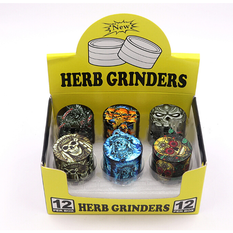Skull Printed Grinder Dry Herb Metal Alloy Tobacco Herbal 4 Layers 40/50/55/63mm Diameter Grinders Smoking Accessories DHL
Skull Printed Grinder Dry Herb Metal Alloy Tobacco Herbal 4 Layers 40/50/55/63mm Diameter Grinders Smoking Accessories DHL