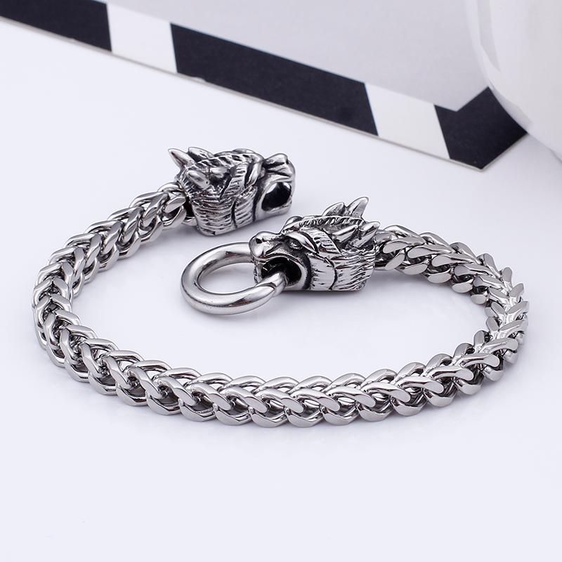 Link, Chain 8.8'' 6mm 45g Fashion Mens Biker Stainless Steel Casting Dragon Figaro Gothic Bracelet
Link, Chain 8.8'' 6mm 45g Fashion Mens Biker Stainless Steel Casting Dragon Figaro Gothic Bracelet