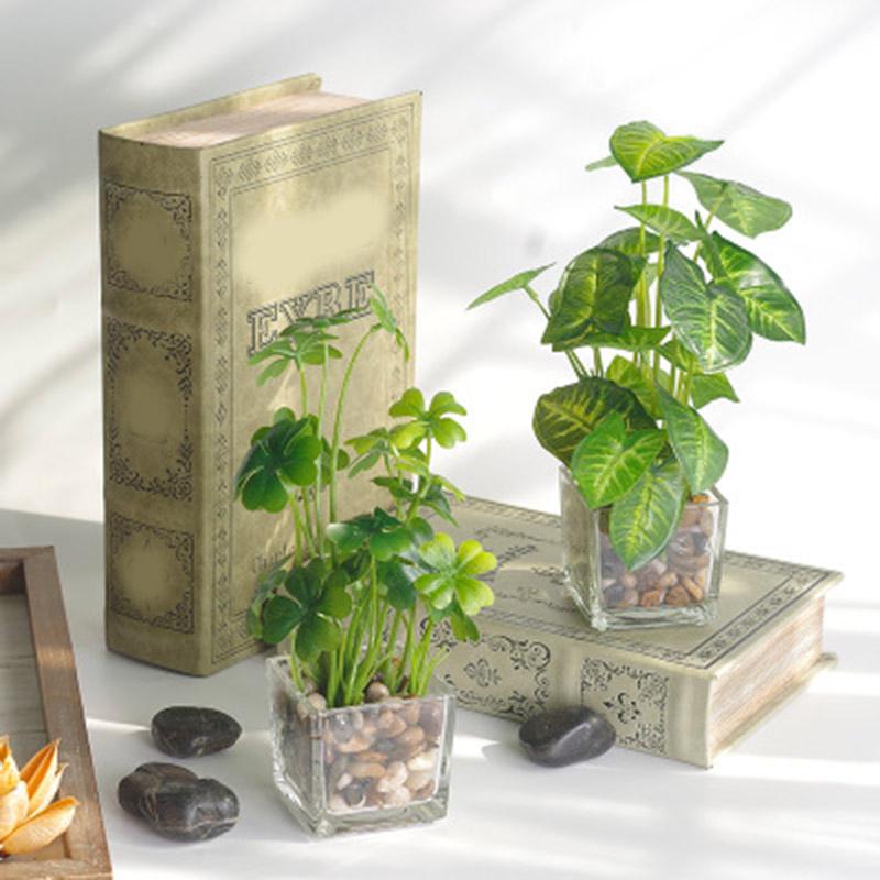 Artificial Plants with Simulation Bonsai Glass Pot 4-leaf Clover Window Decoration Household Table RT99
Artificial Plants with Simulation Bonsai Glass Pot 4-leaf Clover Window Decoration Household Table RT99