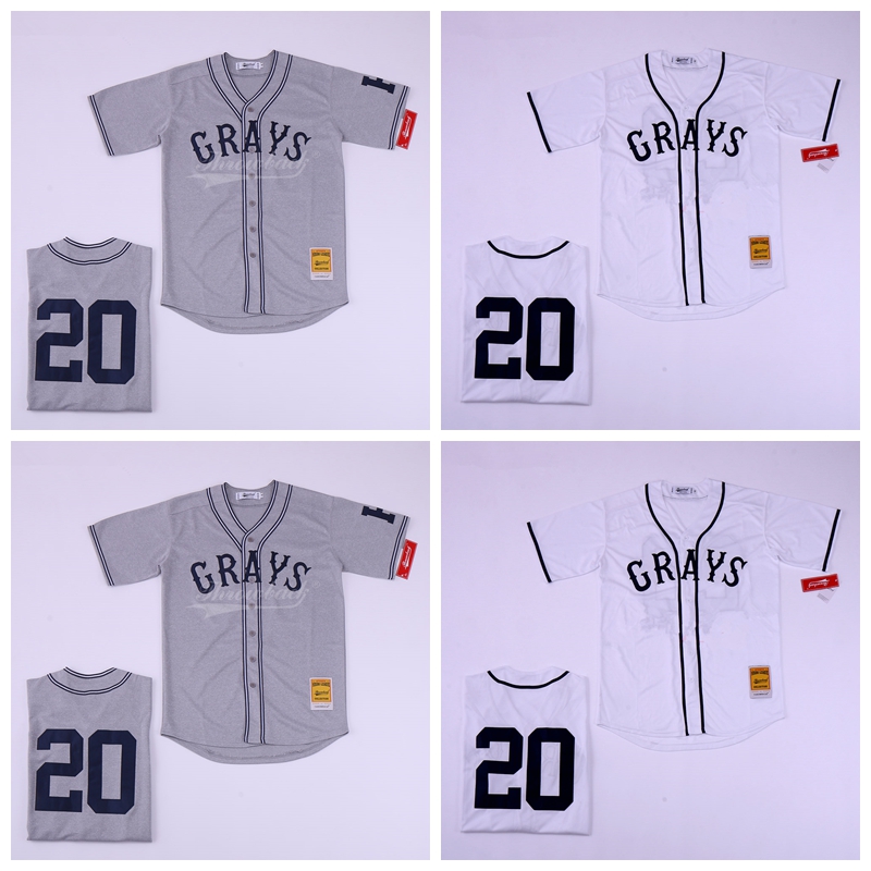Men Baseball Grays Negro Jersey 20 Josh Gibson Homestead National League Cool Base Team Color Grey White Stitched Breathable Top Quality
Men Baseball Grays Negro Jersey 20 Josh Gibson Homestead National League Cool Base Team Color Grey White Stitched Breathable Top Quality