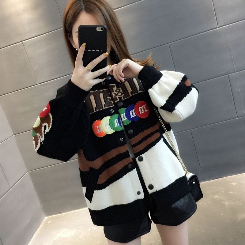 New Style Popular Early Spring Clothing WOMEN'S Sweater Knitted Cardigan Loose Outer Wear Coat Spring Spring And Autumn 201031