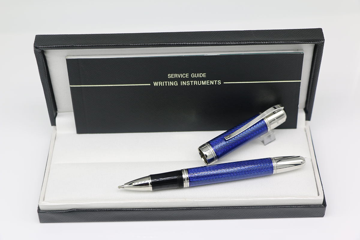Great writer Jules Verne limited edition Blue/Black/Red ocean Roller/Fountain pen writing stationery with On Number 14873/18500 от DHgate WW