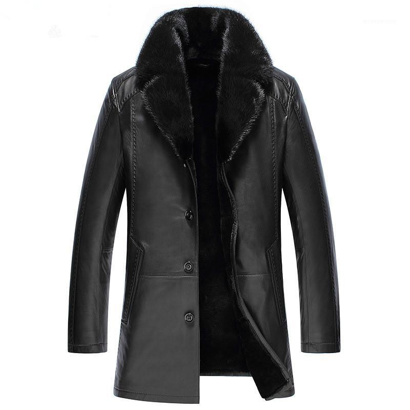 Genuine Leather Jacket Men Winter Jacket Real Sheepskin Coats Mens Wool Liner Collar Warm Down Coat F17S14070 YY3841, Black
Genuine Leather Jacket Men Winter Jacket Real Sheepskin Coats Mens Wool Liner Collar Warm Down Coat F17S14070 YY3841, Black