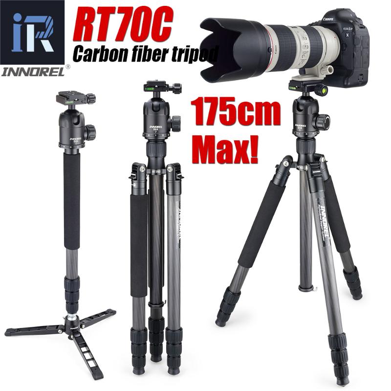 RT70C Carbon Fiber tripod monopod for professional digital DSLR camera telephoto lens heavy duty stand tripode Max Height 175cm
RT70C Carbon Fiber tripod monopod for professional digital DSLR camera telephoto lens heavy duty stand tripode Max Height 175cm