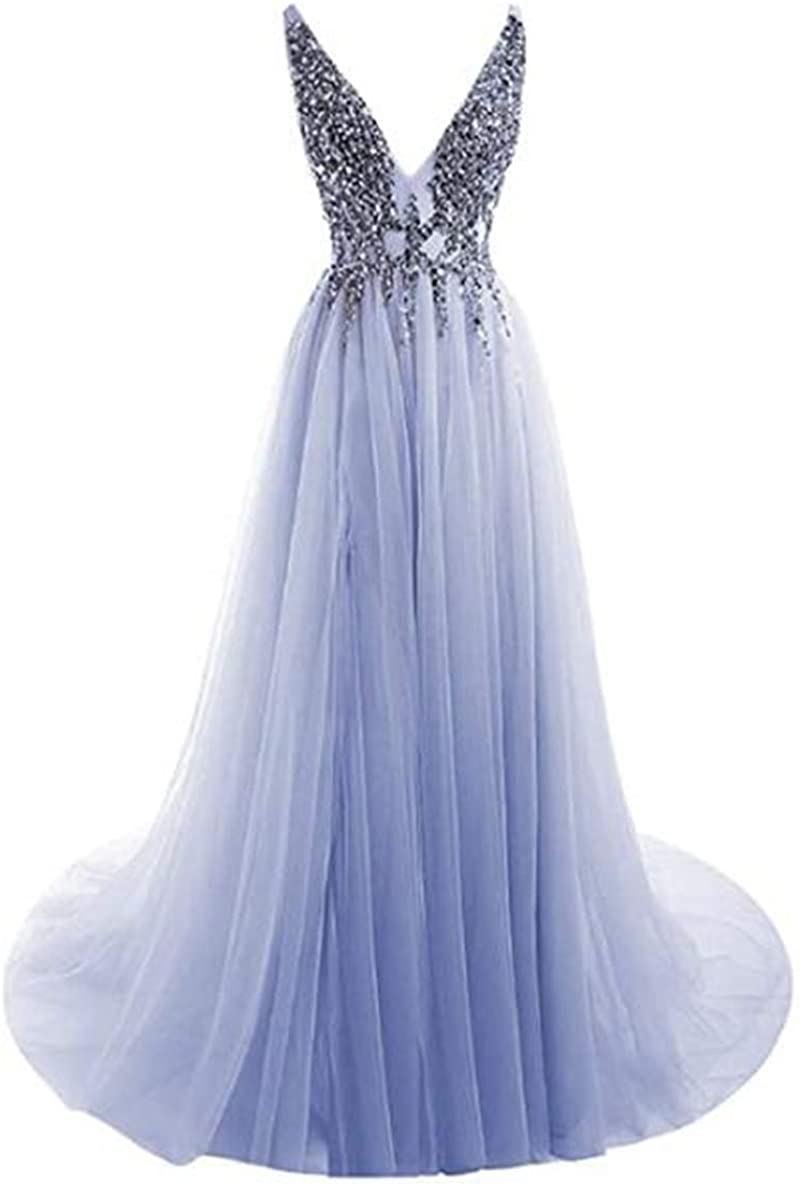 Newest Beaded Evening Dresses for Women With Tulle Chiffon Plus Size Long Formal Prom Party Gown QC1537