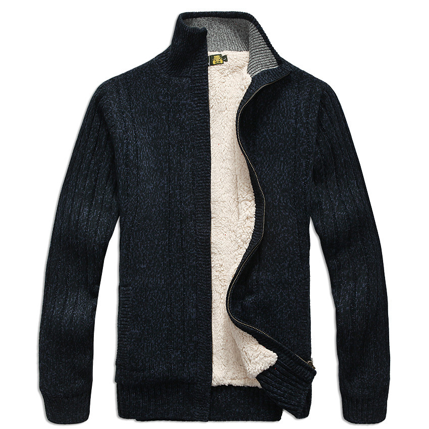 Men sweaters Long Sleeve Sweatercoat Casual cardigan thick knitting sweater outerwear coat winter for mans 201118