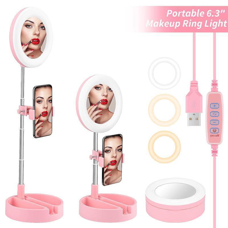 Adjustable Photography LED Selfie Ring Light Dimmable Camera Phone Ring Lamp With Telescoping Link For Makeup Video Live Studio1
Adjustable Photography LED Selfie Ring Light Dimmable Camera Phone Ring Lamp With Telescoping Link For Makeup Video Live Studio1