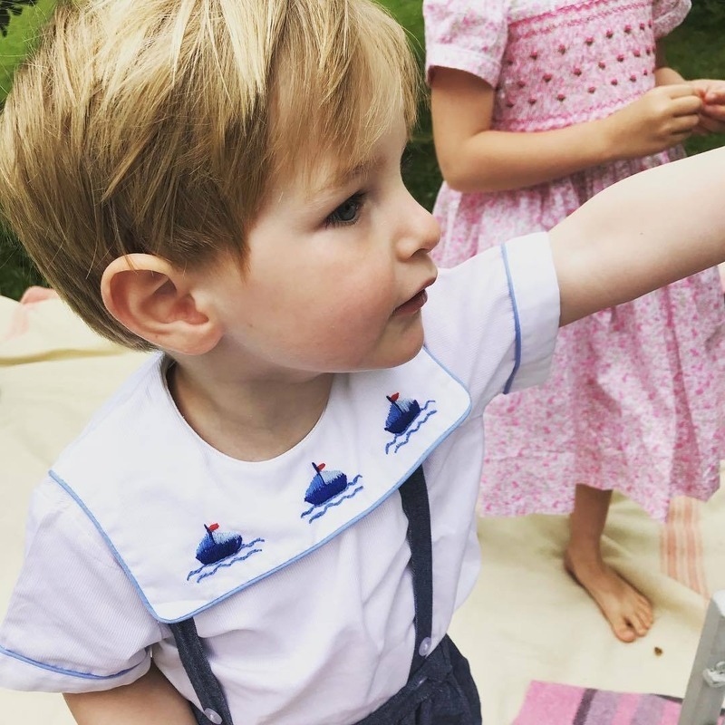 INS Summer Popular Baby Clothing New Spanish Children's Clothing Short-Sleeved Embroidered Cotton Top Toddler Boy ClothesX1019