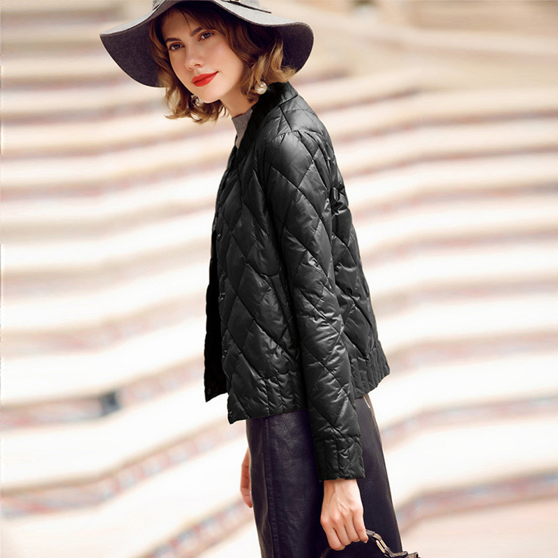 New Winter Ultra Light Down Coat White Duck Down Jacket Short Thin Autumn Slim Jacket Female Plus Size Outwear 201019