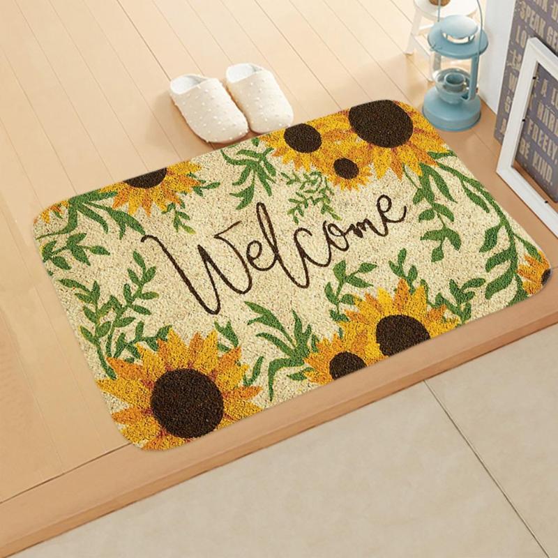 

Newest Welcome Doormat Entrance Mat Hallway 6 Patterns Printed Anti-Slip Floor Mat Area Rugs Funny Custom Front Door Carpet, 10