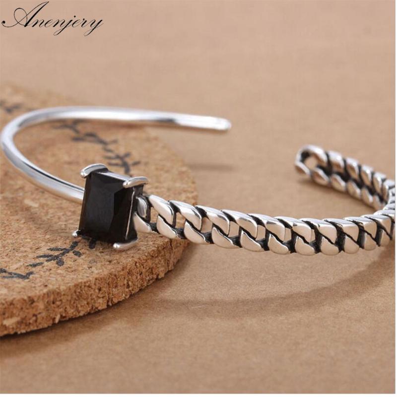 Anenjery 925 Sterling Silver Jewelry Tricolor Zircon Irregular Twisted Chain Model Thai Silver Cuff Bracelets & Bangles S-B74
Anenjery 925 Sterling Silver Jewelry Tricolor Zircon Irregular Twisted Chain Model Thai Silver Cuff Bracelets & Bangles S-B74