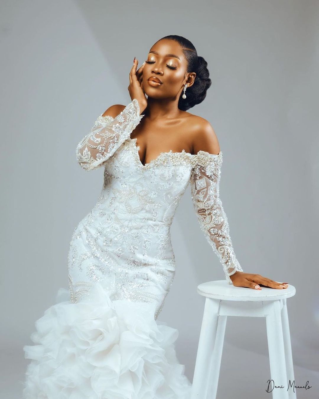 plus size arabic aso ebi sparkly mermaid sexy wedding dress beaded sequined lace bridal gowns dresses zj335