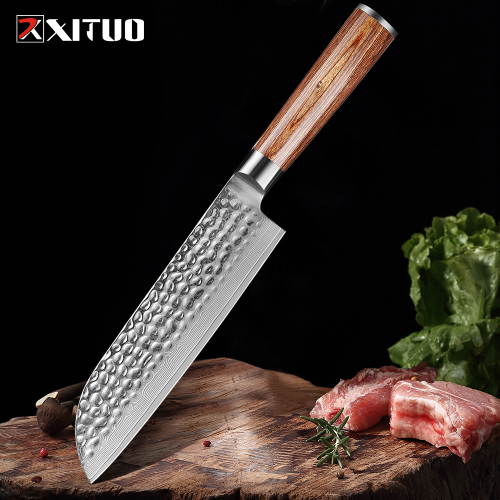 XITUO 7" Inch Santoku Knife Japanese VG10 67 Layers Damascus Steel Kitchen Knives Meat Slicing Cutter Tools Pakkawood Handle
XITUO 7" Inch Santoku Knife Japanese VG10 67 Layers Damascus Steel Kitchen Knives Meat Slicing Cutter Tools Pakkawood Handle