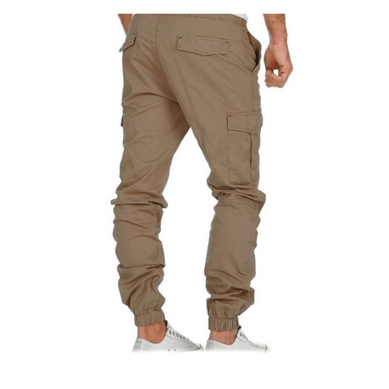 Mens Joggers Elasticated Waist Work Pants Chino Trousers Mens Casual Style Cargo Joggers Pants Bottoms UK