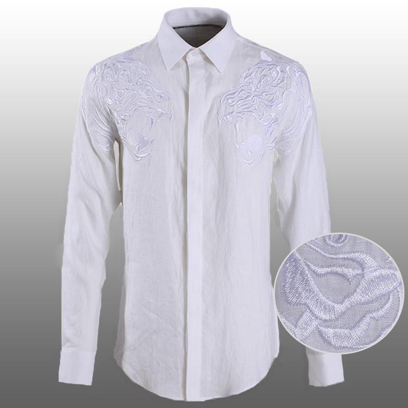 Minglu 100% Linen Mens Shirts Luxury Leopard Embroidery Long Sleeve Men Shirts Plus Size 4xl Fashioin Slim Fit White Man
Minglu 100% Linen Mens Shirts Luxury Leopard Embroidery Long Sleeve Men Shirts Plus Size 4xl Fashioin Slim Fit White Man