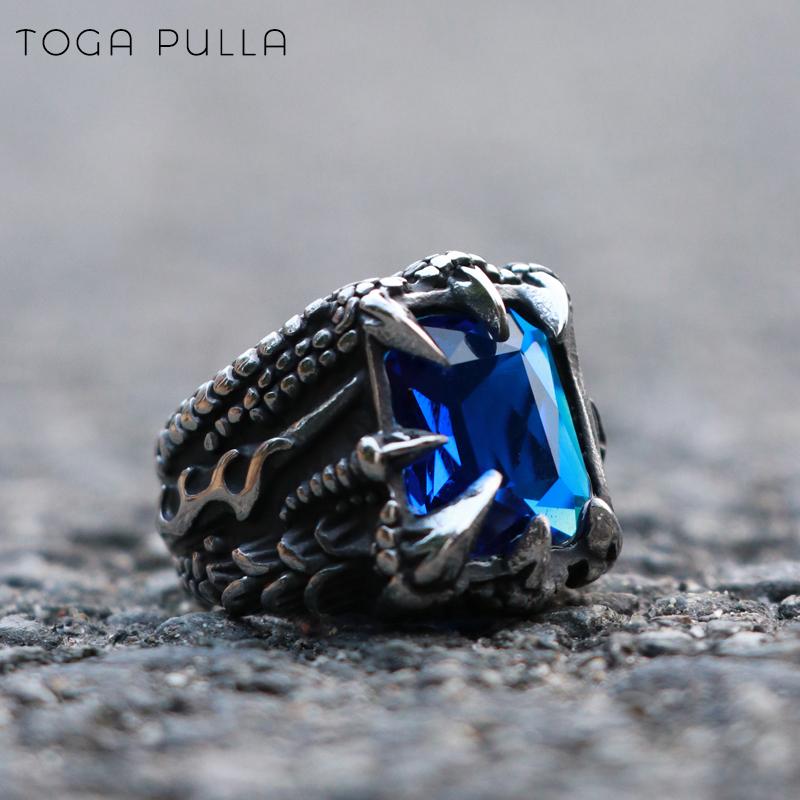 Retro Punk Blue Stone Dragon Claw Ring Stainless Steel Cocktail Party Ring Big Stone For Men And Women Size 7-15
Retro Punk Blue Stone Dragon Claw Ring Stainless Steel Cocktail Party Ring Big Stone For Men And Women Size 7-15