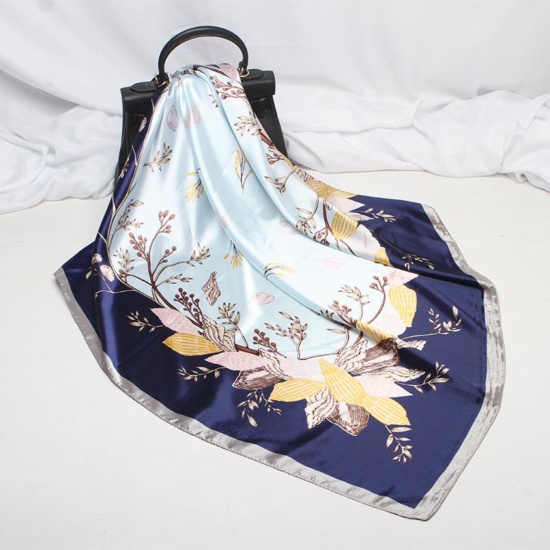 Hot Sell 90*90cm Women Silk Foulard Scarves Square Scarf Ladies Beach Shawl Bandanna Large Hijab Muffler Female
Hot Sell 90*90cm Women Silk Foulard Scarves Square Scarf Ladies Beach Shawl Bandanna Large Hijab Muffler Female