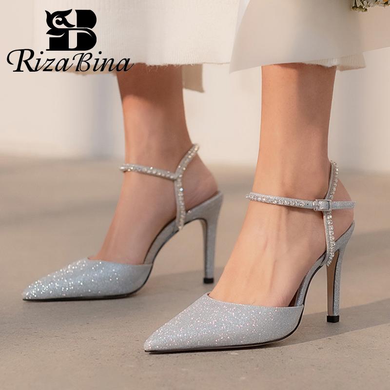 RIZABINA Size 34-41 Women Sandals Real Leather Buckle Strap Sexy Thin High Heel Summer Shoes Woman Crystal Party Lady Footwear, Black
RIZABINA Size 34-41 Women Sandals Real Leather Buckle Strap Sexy Thin High Heel Summer Shoes Woman Crystal Party Lady Footwear, Black