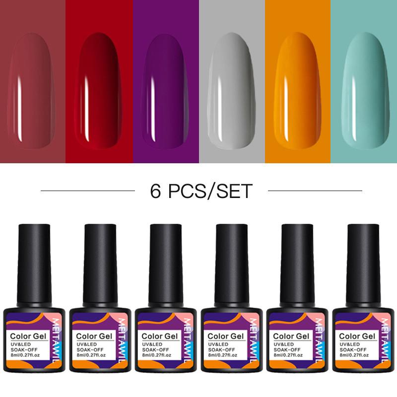 8ml Gel Polish Set 6Pcs Soak Off UV Gel Varnishes Hybrydowe Nail Polish For Manicure Varnish Base Top Coat Nail Kit
8ml Gel Polish Set 6Pcs Soak Off UV Gel Varnishes Hybrydowe Nail Polish For Manicure Varnish Base Top Coat Nail Kit
