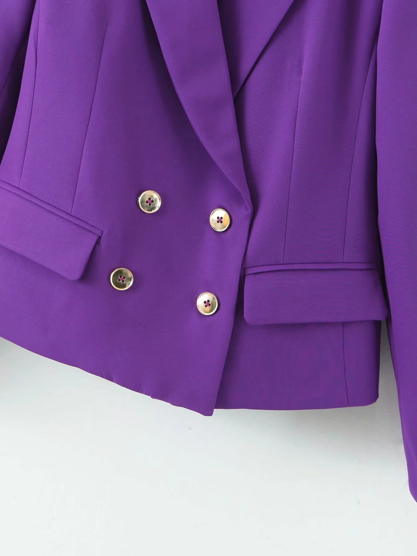 2020 spring and autumn new casual women's suit pants twopiece Fashion Purple Short Ladies Blazer Elegant trousers T200818