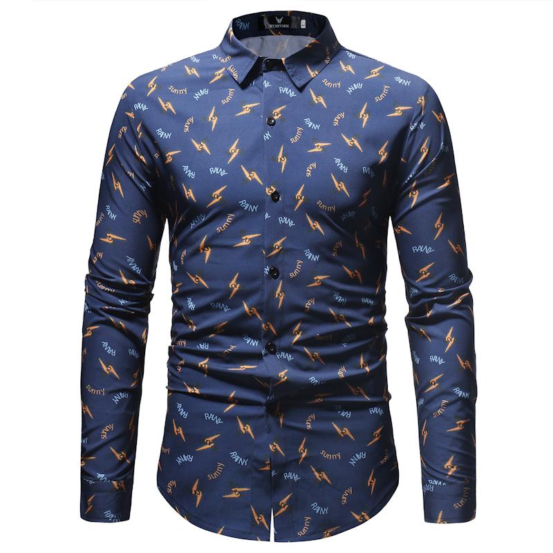 Letter Print Long Sleeve Shirt Men 2020 Spring Autumn New Slim Fit Mens Dress Shirts Casual Button Down Camisa Social Masculina, Navy
Letter Print Long Sleeve Shirt Men 2020 Spring Autumn New Slim Fit Mens Dress Shirts Casual Button Down Camisa Social Masculina, Navy