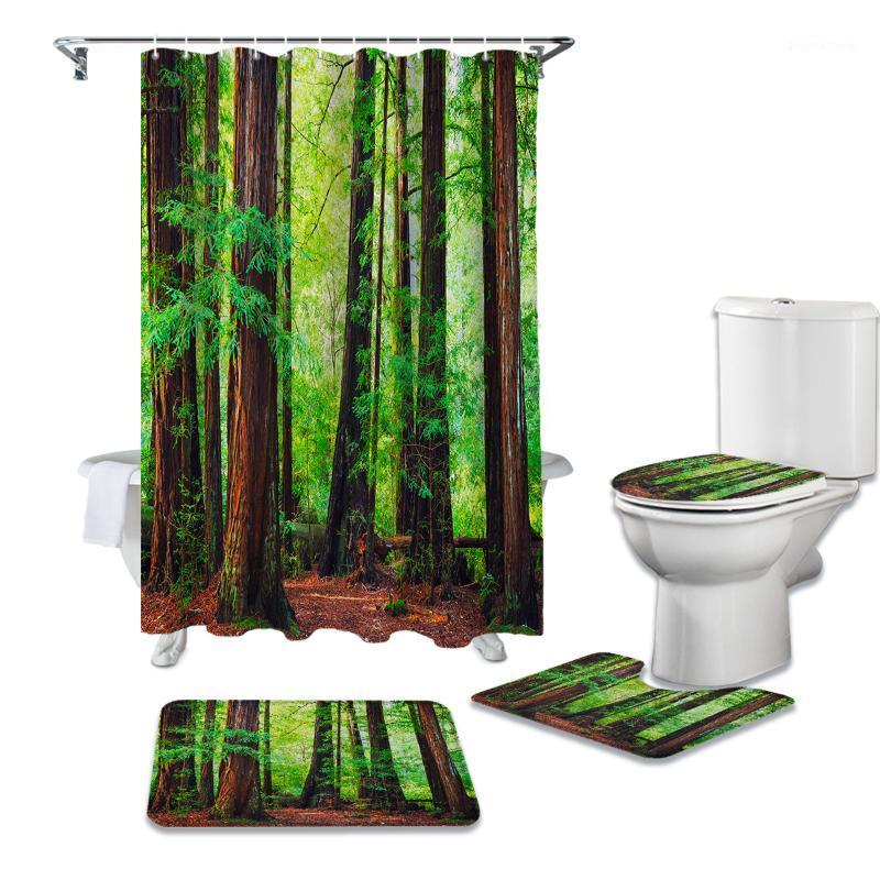 Green Forest Zone Shower Curtains Bathroom Curtain Bath Sets Toilet Cover Mat Non-Slip Washroom Rug Set1
Green Forest Zone Shower Curtains Bathroom Curtain Bath Sets Toilet Cover Mat Non-Slip Washroom Rug Set1