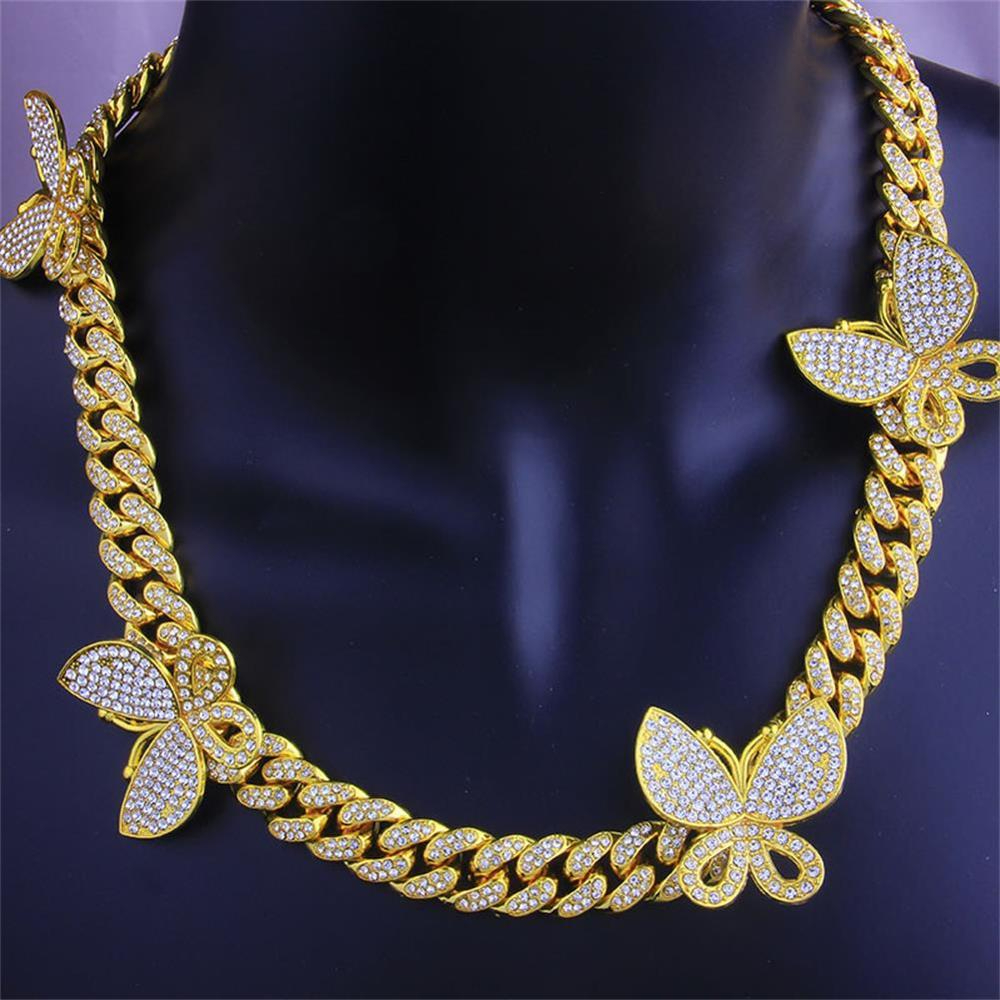 parking cz baguette Butterfly anklet jewelry 10mm iced out bling Miami cuban link silver color anklet women hiphop