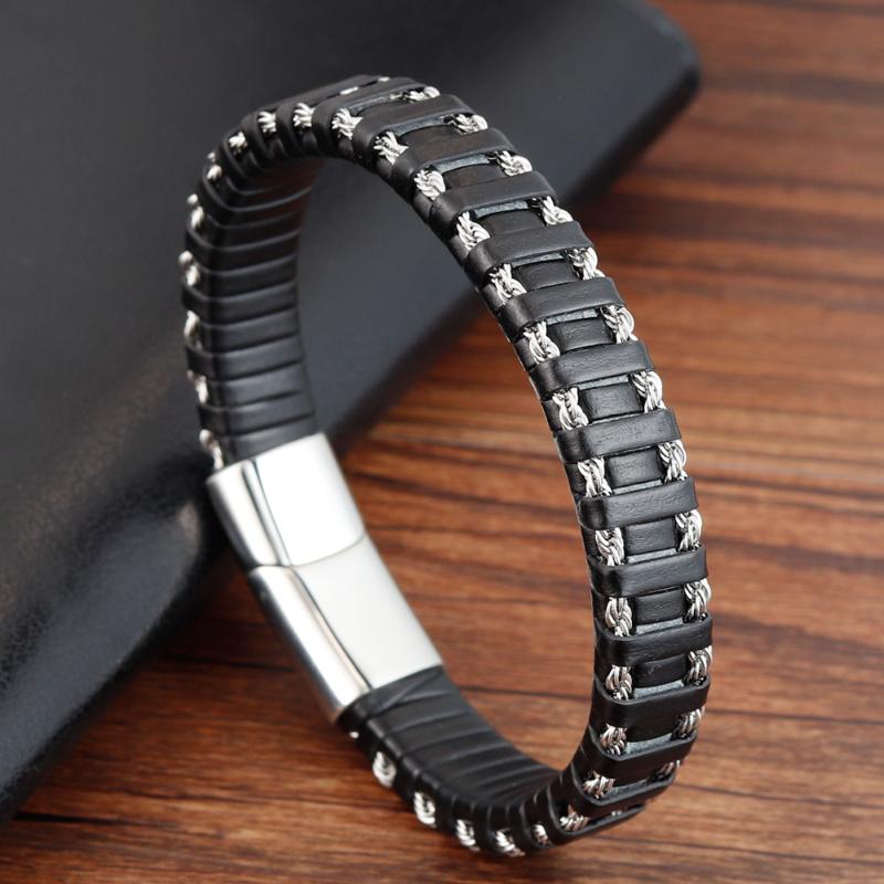 Punk Stainless Steel Chain Combination Leather Bracelet Multi-layer Accessories Personality Men Bracelet Collection Gift
Punk Stainless Steel Chain Combination Leather Bracelet Multi-layer Accessories Personality Men Bracelet Collection Gift