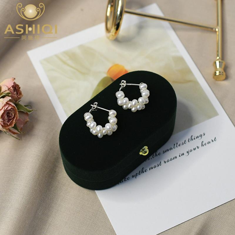 ASHIQI 925 sterling silver stud earrings natural freshwater pearl jewelry hand-woven for girls 2021 NEW
ASHIQI 925 sterling silver stud earrings natural freshwater pearl jewelry hand-woven for girls 2021 NEW