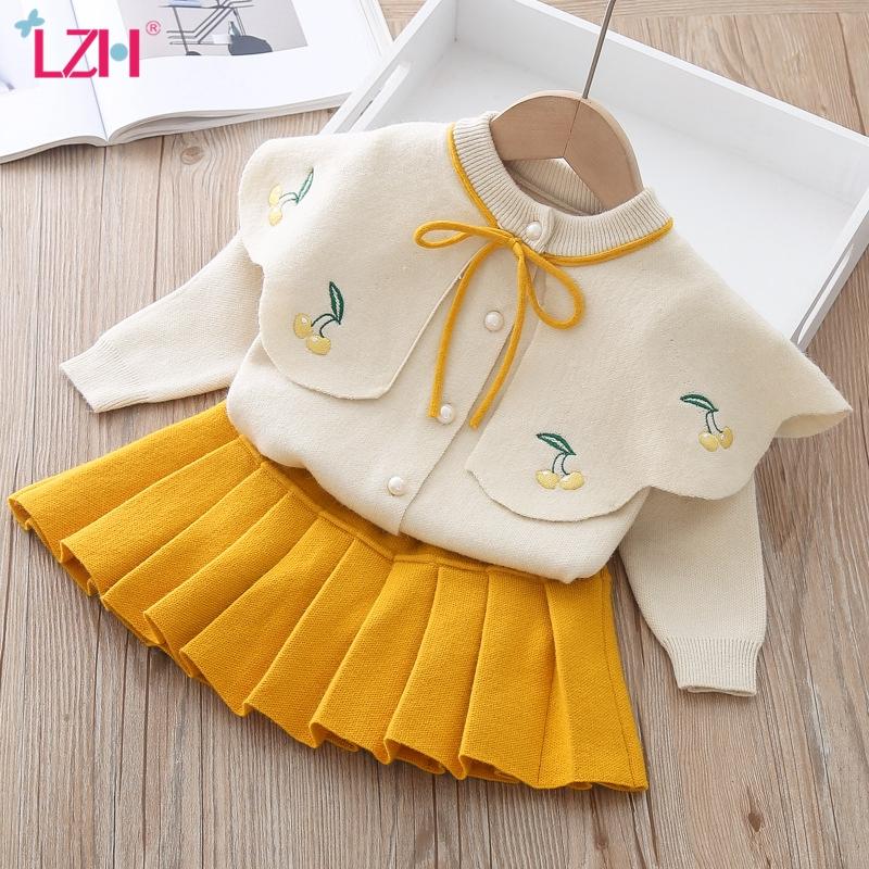 LZH Infant Baby Girls Clothes Set 2021 New Autumn Winter Kids Clothes Cherry Knitting Sweater Skirts 2Pcs Suit Children Clothing, Pink
LZH Infant Baby Girls Clothes Set 2021 New Autumn Winter Kids Clothes Cherry Knitting Sweater Skirts 2Pcs Suit Children Clothing, Pink