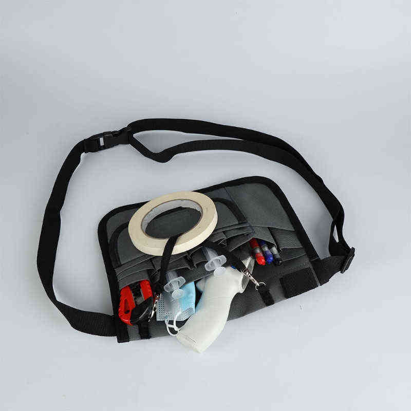 Nurse Organizer Belt Fanny Pack 13-Pocket Waist Bag for Scissors Care Kit Tool Storage Bum Bag Unisex Nurse Apron Hip Purse 220112