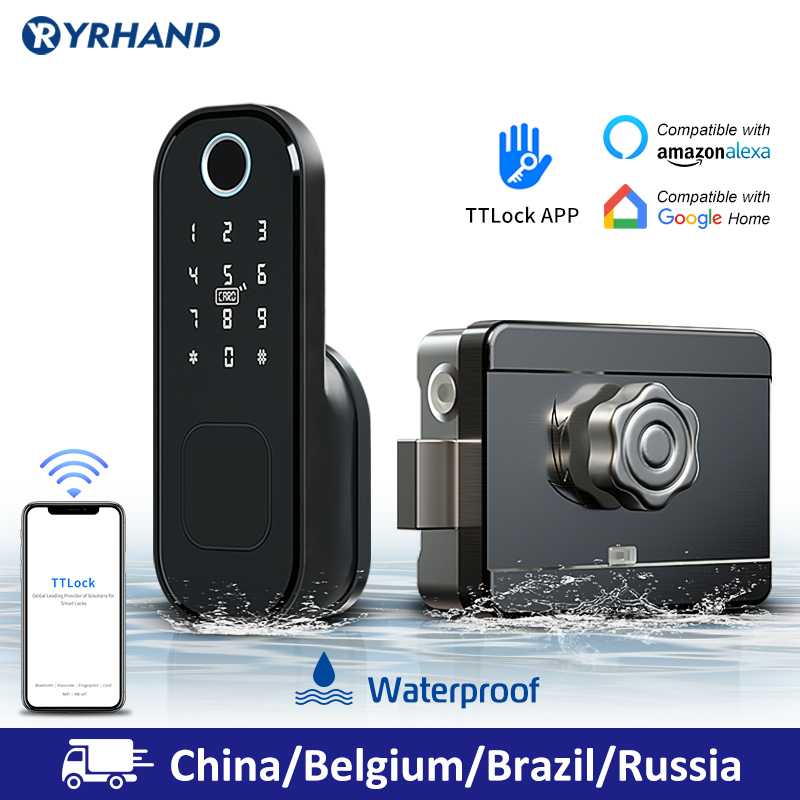 No Wiring Waterproof Wifi Fingerprint Rim Lock Smart Card Digital Code Electronic Door Lock For Home Security Mortise Lock 201013 
No Wiring Waterproof Wifi Fingerprint Rim Lock Smart Card Digital Code Electronic Door Lock For Home Security Mortise Lock 201013