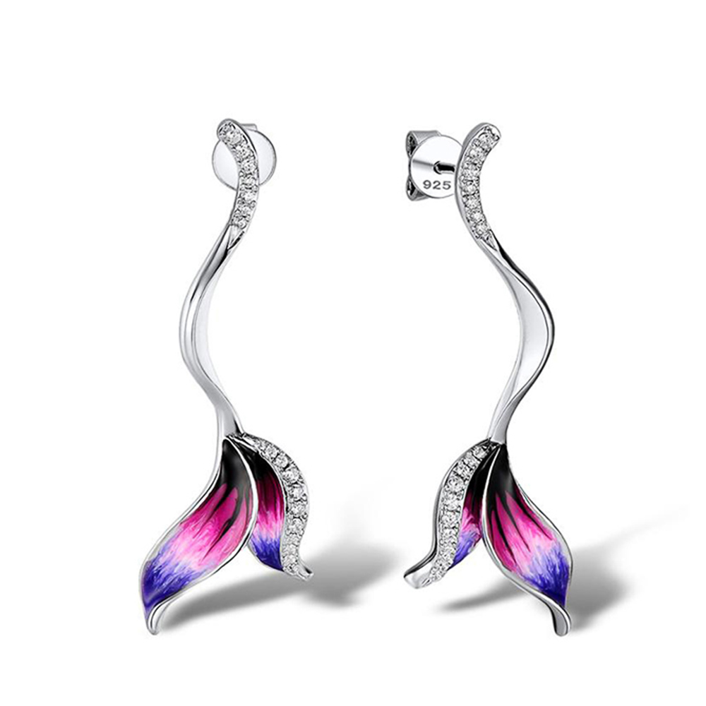 Februaryfrost Brand Flowery Mermaid Tail Women Stud Earring Delicate Shape Shine Cubic Zircon Stone Women Party Fashion Earring Jewelry New
Februaryfrost Brand Flowery Mermaid Tail Women Stud Earring Delicate Shape Shine Cubic Zircon Stone Women Party Fashion Earring Jewelry New
