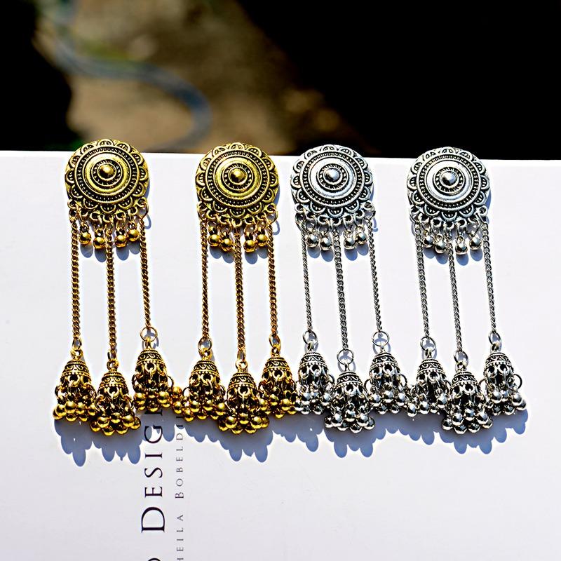 OIQUEI 2020 Jhumka Earrings Jewelry For Women Boho Ethnic Vintage Round Flowed Carved Big Bells Long Tassel Drop Earring
OIQUEI 2020 Jhumka Earrings Jewelry For Women Boho Ethnic Vintage Round Flowed Carved Big Bells Long Tassel Drop Earring
